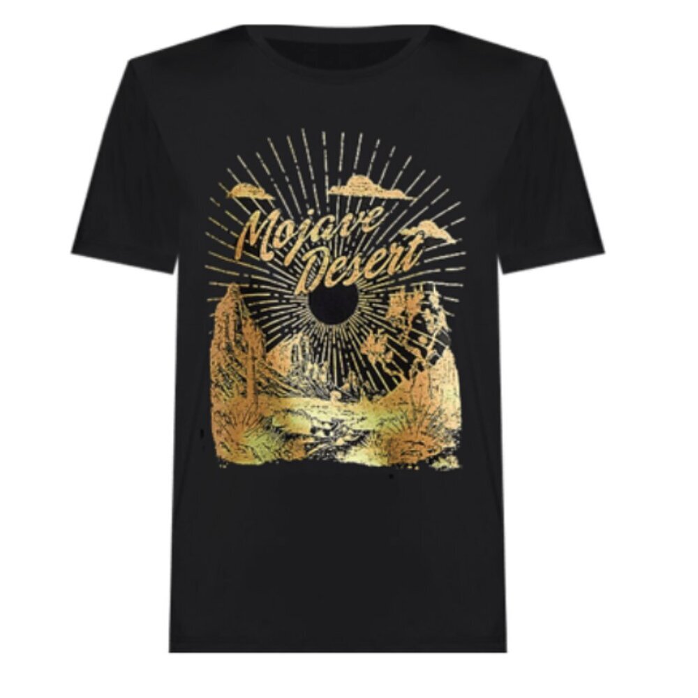 Zoe + Liv Womens Mojave Desert Short Sleeve Graphic T-Shirt - Black size X-Large